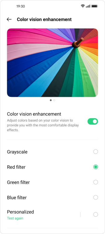 ColorOS 12 enhance color